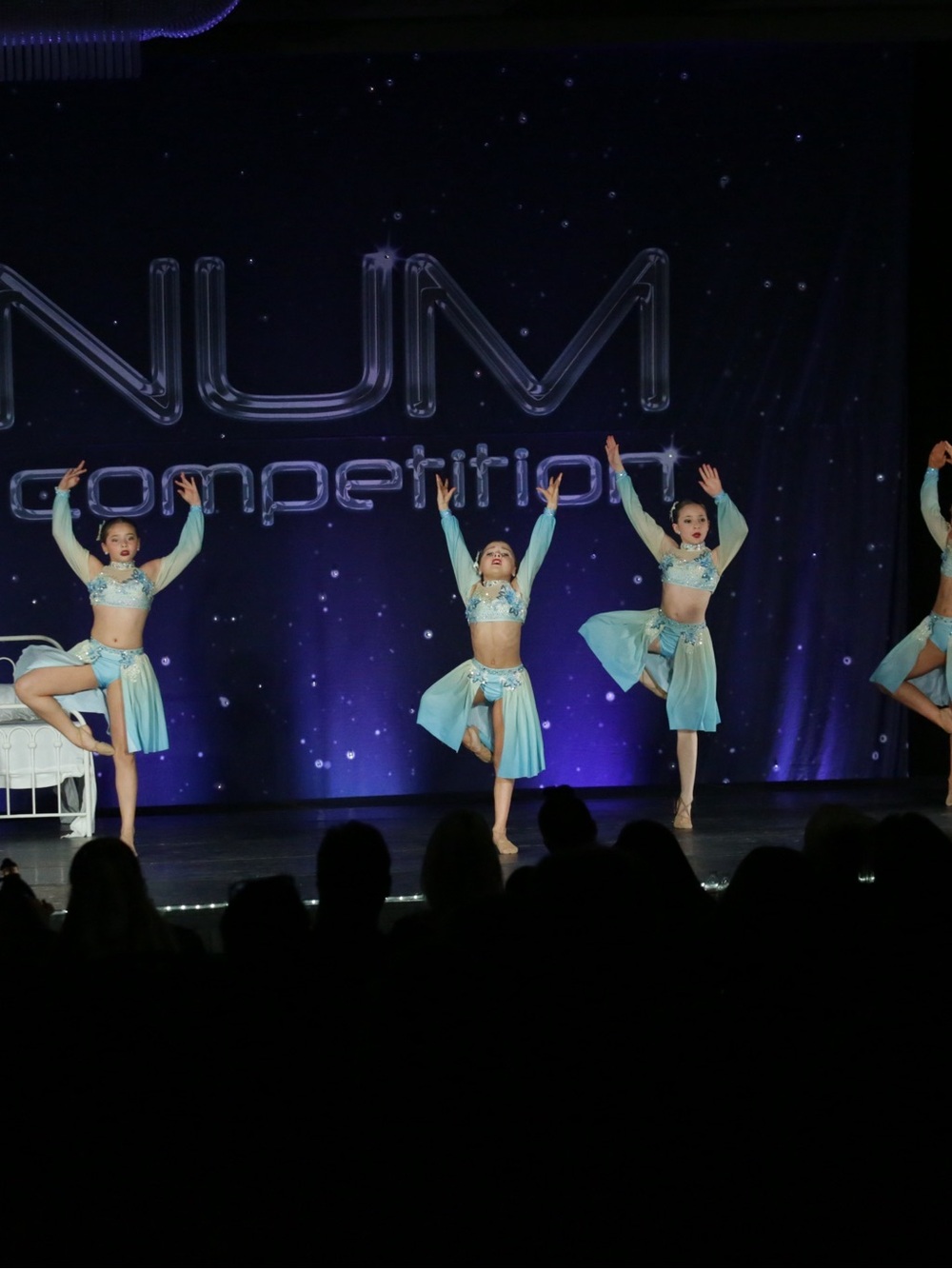 Blue Ombré Lyrical Dance Costume | Competition | Rhinestone | Youth - Picture 11 of 11